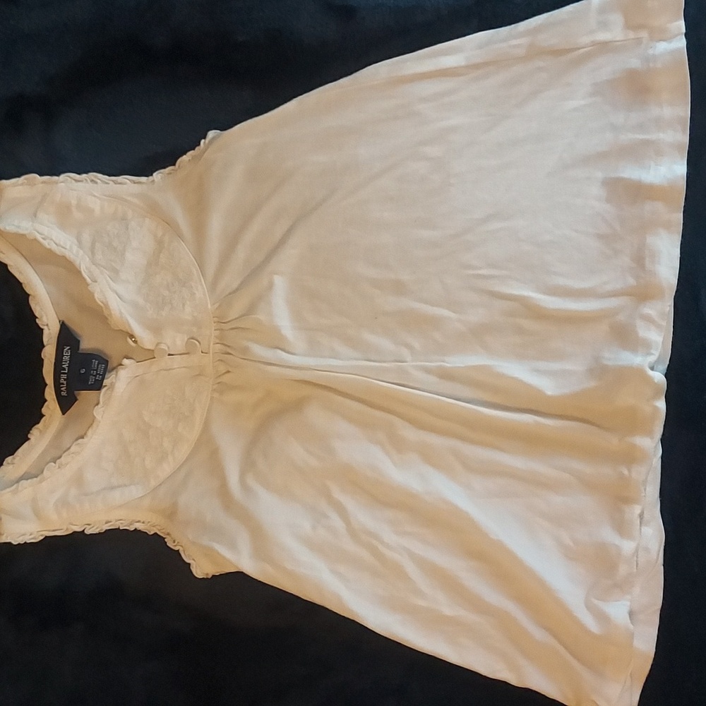 Girls white tank top